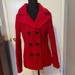 American Rag Bold Red Pea Coat